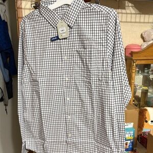 George Men's Black and White Checkered Shirt
